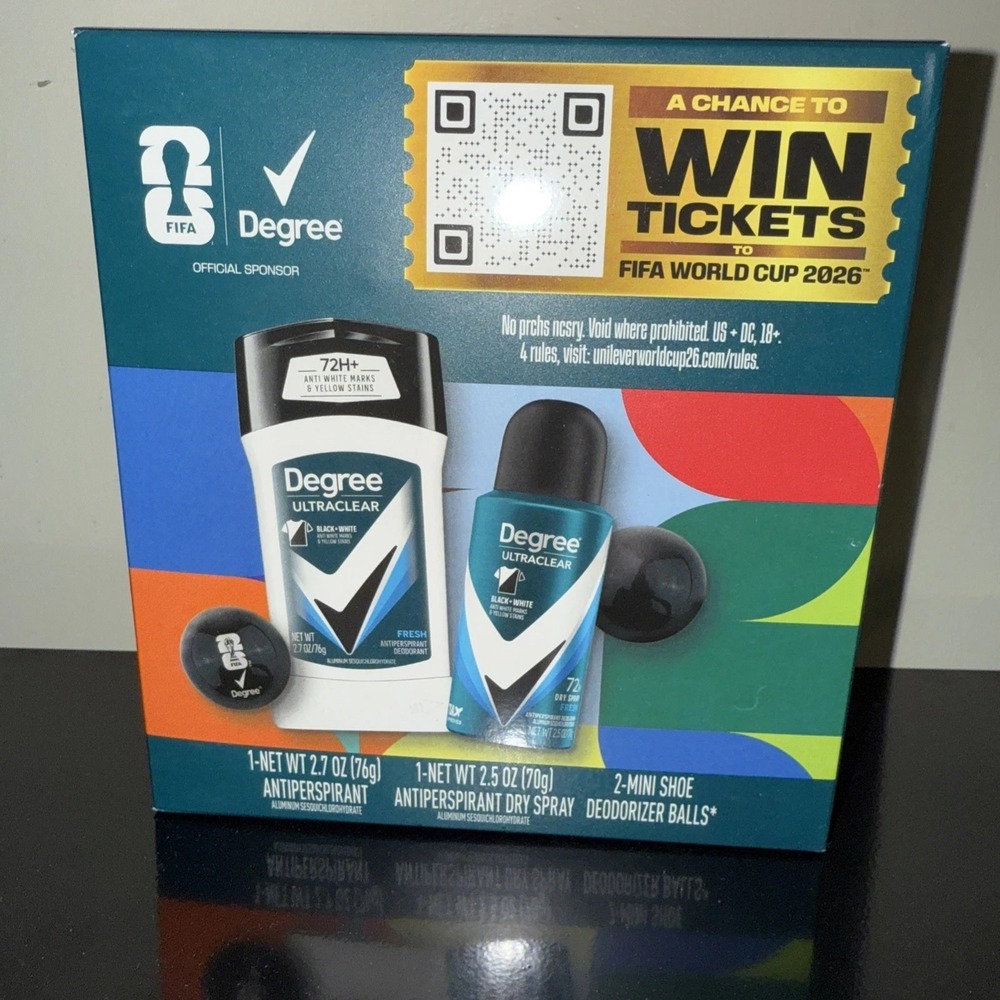 Degree Men UltraClear FIFA Gift Set Antiperspirant Deodorant Stick & Dry Spray +